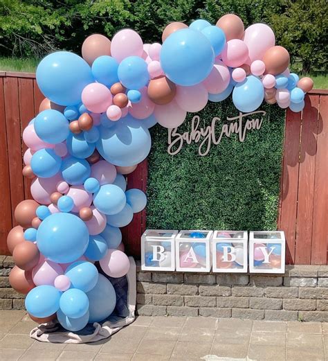 Pastel Gender Reveal Balloon Garland Kit Premium Diy Rose Etsy