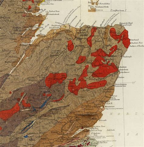 Old Map Of Scotland Geology By Roderick I Murchison 1862 Skye Shet