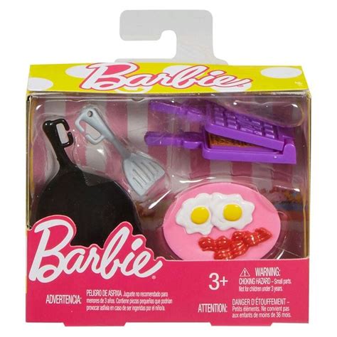 The Barbie Doll Is Set Up To Play With Her Kitchen Accessories And