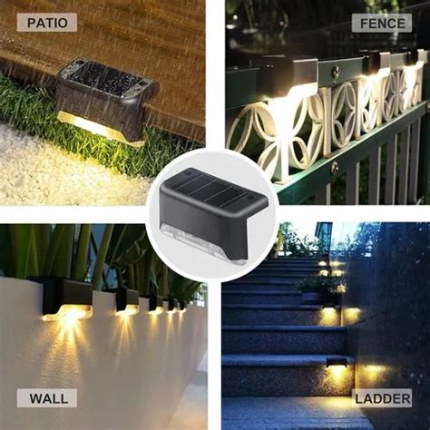 Led Hemico Pcs Plastic Solar Step Light For Outdoor W At Rs In