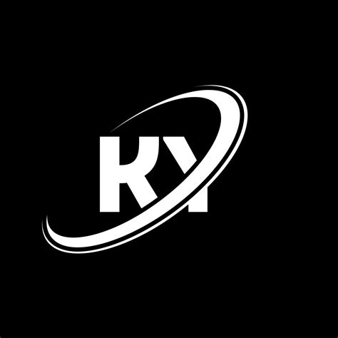 Diseño Del Logotipo De La Letra Ky Ky Letra Inicial Ky Círculo Vinculado En Mayúsculas Logo