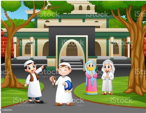 Detail Gambar Kartun Anak Muslim Pergi Ke Masjid Koleksi Nomer 4