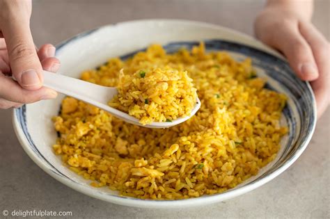 Salted Egg Fried Rice Delightful Plate