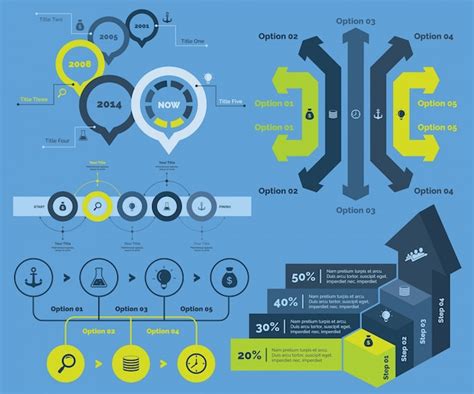 vector  finance charts templates set