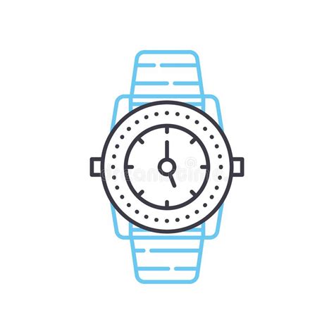 Wristwatch Line Icon Outline Symbol Vector Illustration Concept Sign