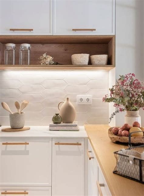 Cocinas en blanco y madera estilo nórdico Decoora