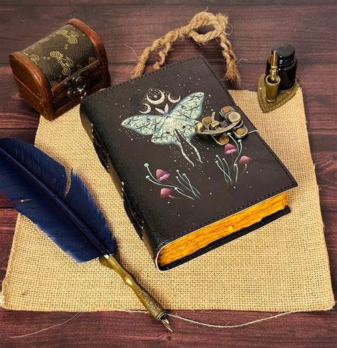 Blank Spell Book Of Shadows Journal With Lock Clasp Vintage Handmade