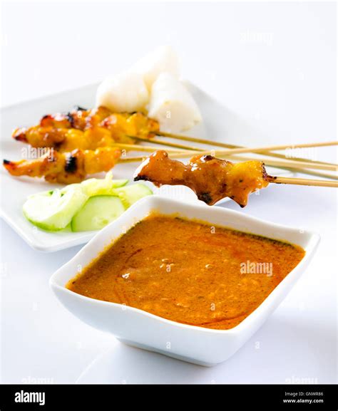 Thai Kebabs With Satay Sauce Hi Res Stock Photography And Images Alamy