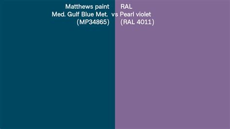 Matthews Paint Med Gulf Blue Met Mp Vs Ral Pearl Violet Ral