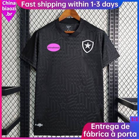 Camisa Botafogo P 4GG2023 2024 BTFG II Away Preto Branco Camisa De