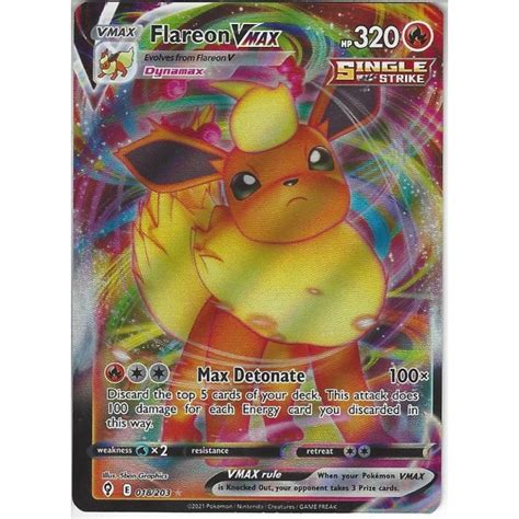 Pokemon Trading Card Game Flareon Vmax Rare Ultra Card Swsh