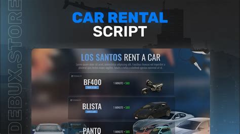 Fivem Car Rental Scriptdebux Youtube