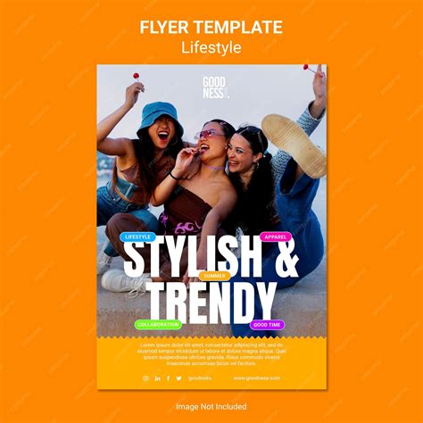 Premium Psd Flyer Template Young Woman Summer Lifestyle Pop Color