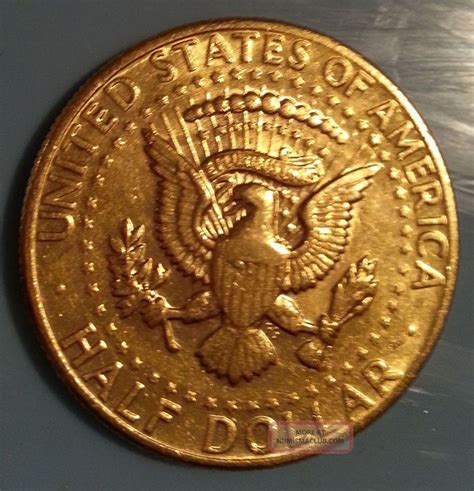 1972 Gold Plated John F Kennedy Us Half Dollar