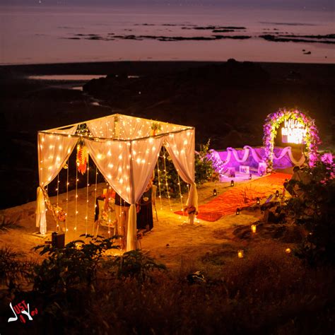 Beachside Candlelight Proposal At Uttan Beach Candlelight Dinner