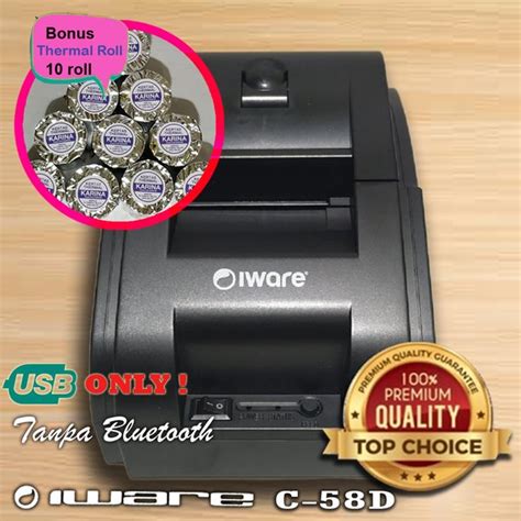 Jual Printer Kasir Thermal Mm Iware C D Tanpa Bluetooth Support