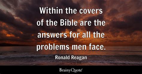 Ronald Reagan Within The Covers Of The Bible Are The