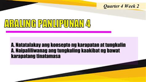 Mga Karapatan At Ang Kaakibat Na Tungkulin Satungkule