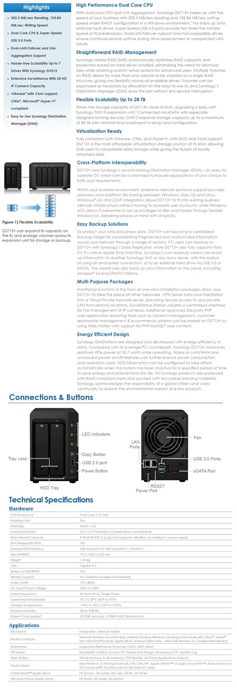 Buy Synology Ds713 Diskstation High End Scalable 2 Bay Nas Ds713 P