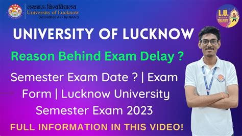 Lucknow University Semester Exam 2023 Latest Updates On Exam Dates And