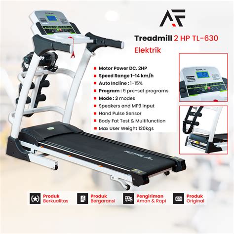 Jual Total Fitness Treadmill Elektrik Tl Auto Incline Fungsi