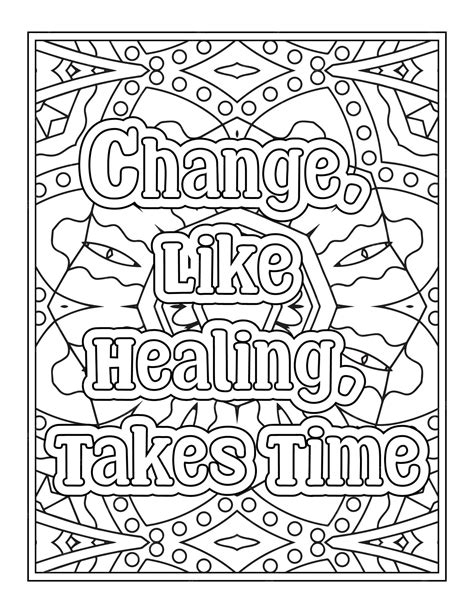 Citações que mudam vidas para colorir para Kdp Coloring Pages | Vetor