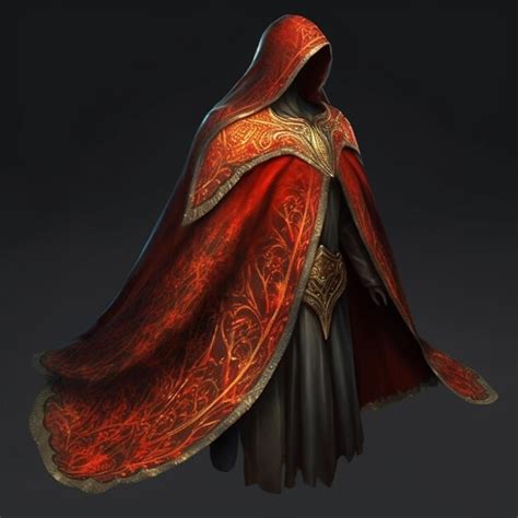 Premium Ai Image A Red Cloaked Man In A Red Cloak And A Red Cape