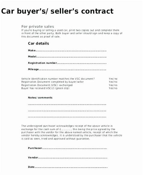 Private Sale Car Payment Agreement Awesome 13 Car Sale Contract With