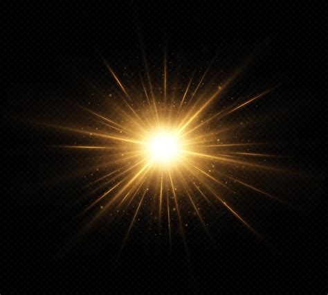 Premium Vector Shining Golden Star Isolated On Transparent Background