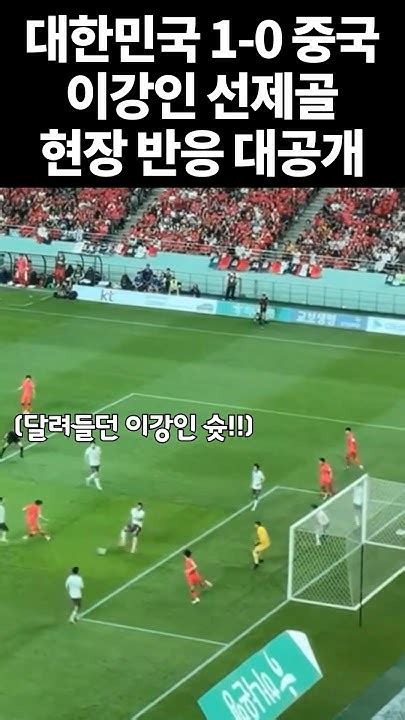 대한민국 Vs 중국 ⚽️ 이강인 선제골 현장 반응 대공개 🙌 이강인 손흥민 축구대표팀 Youtube