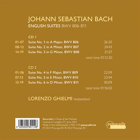 Johann Sebastian Bach Englische Suiten Bwv Cds Jpc