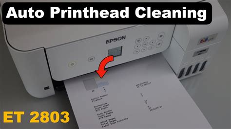 Epson Et 2803 Auto Print Head Cleaning Fix Clogged Ink Youtube