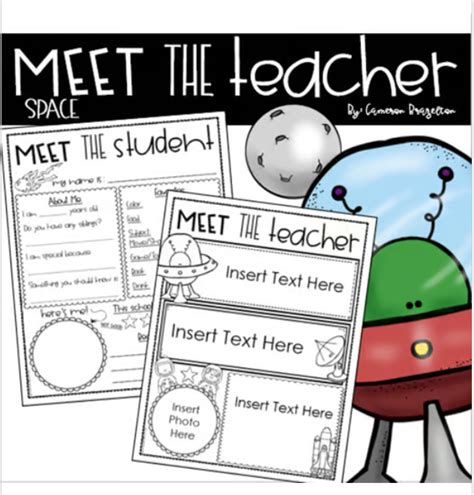 Meet The Teacher Editable Handout Back To School All About Me Outer Space Theme Made By Teachers