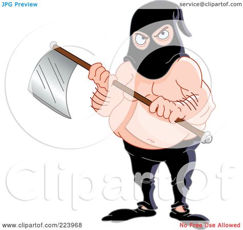 Royalty Free Rf Clipart Illustration Of An Execution Man Holding An