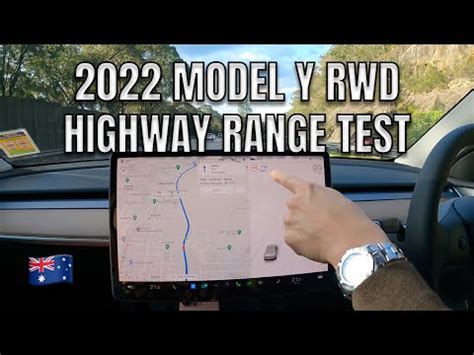 RWD 2022 MODEL Y RANGE TEST HIGHWAY at 100kph Australia by Tesla Tom ...