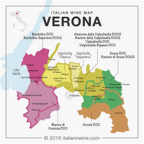 Italian Wine Map The Great Wines Around Verona Amarone Della