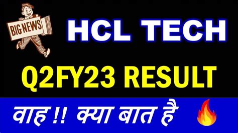 Hcl Tech Q2 Results Hcl Tech Results Q2 Fy23 Hcl Tech Results Today