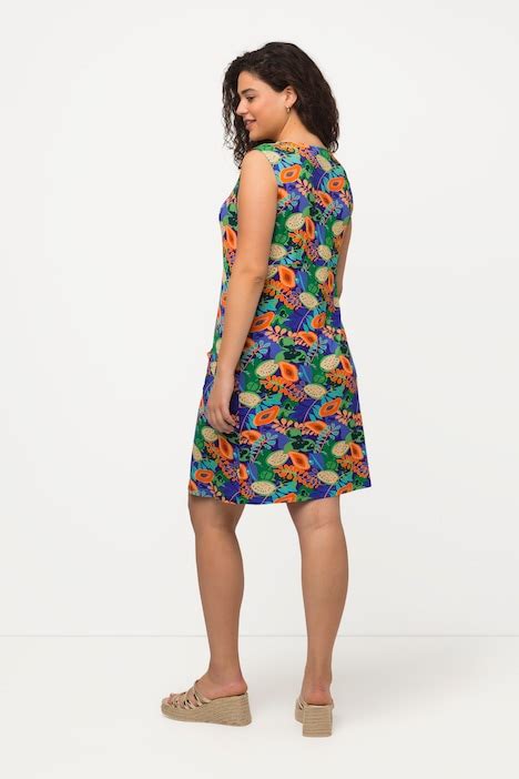 Printed Sleeveless A Line Dress Midi Dresses Dresses