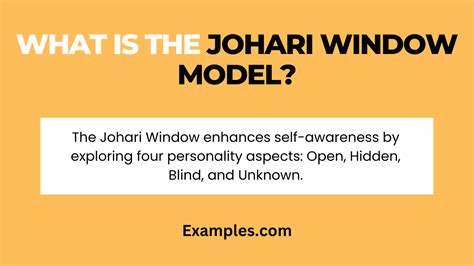 Johari Window Model - 19+ Examples