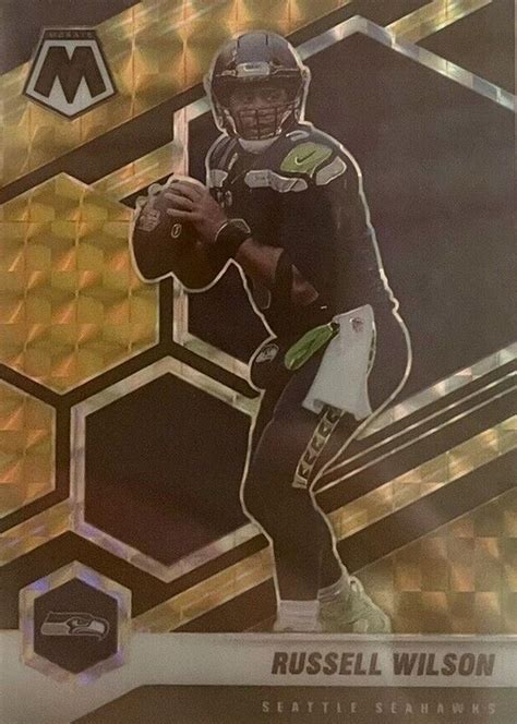 Russell Wilson 2021 Mosaic 179 Choice Black Gold 8 PSA 10 Price