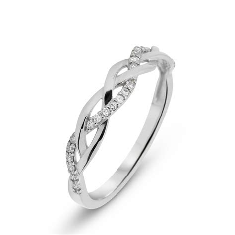 Demi Alliance Or Blanc Diamant Carat Ref