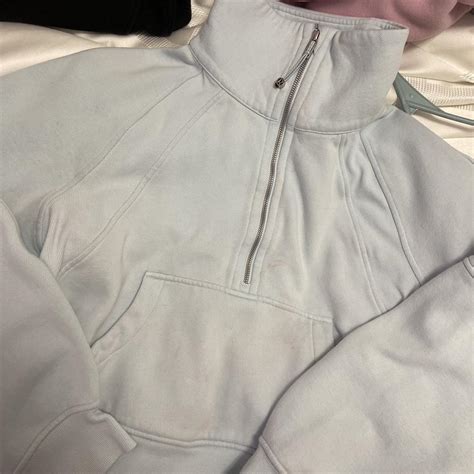 Lululemon Light Blue Scuba Sm Worn About 5 Times Depop