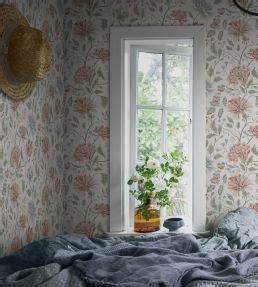 Annabelle Wallpaper In Terracotta By Sandberg Jane Clayton