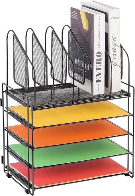 Amazon Lavatino Desk Organizers With File Sorter 5 Tier Mesh