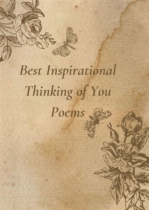 11 Best Inspirational Thinking Of You Poems QuillWords