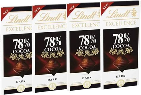 Lindt Excellence 78 Cocoa Dark Chocolate Pack Of 4 Bars Price In India