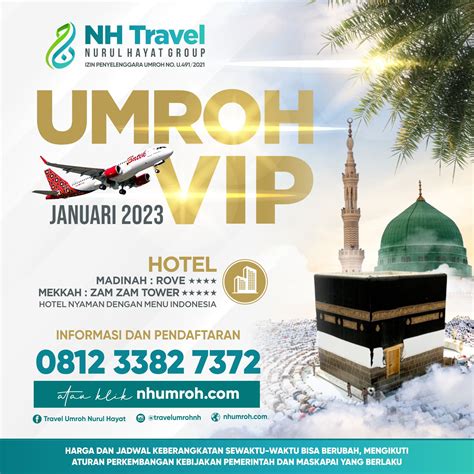 Umrah Hari Januari Paket Vip Travel Umrah Nurul Hayat