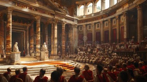 Roman Senate Intriguing Painting Of Ancient Rome S Political Center