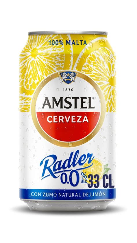 Cerveza sin alcohol con limón Amstel Radler 0 0 lata 33cl Ahorramas