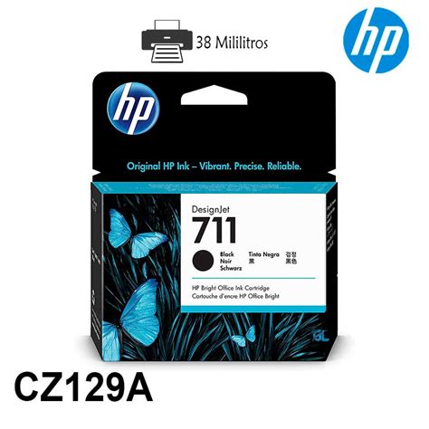 Tinta Hp CZ129A 711 Negro T120 T520 38ml Original G Limagars